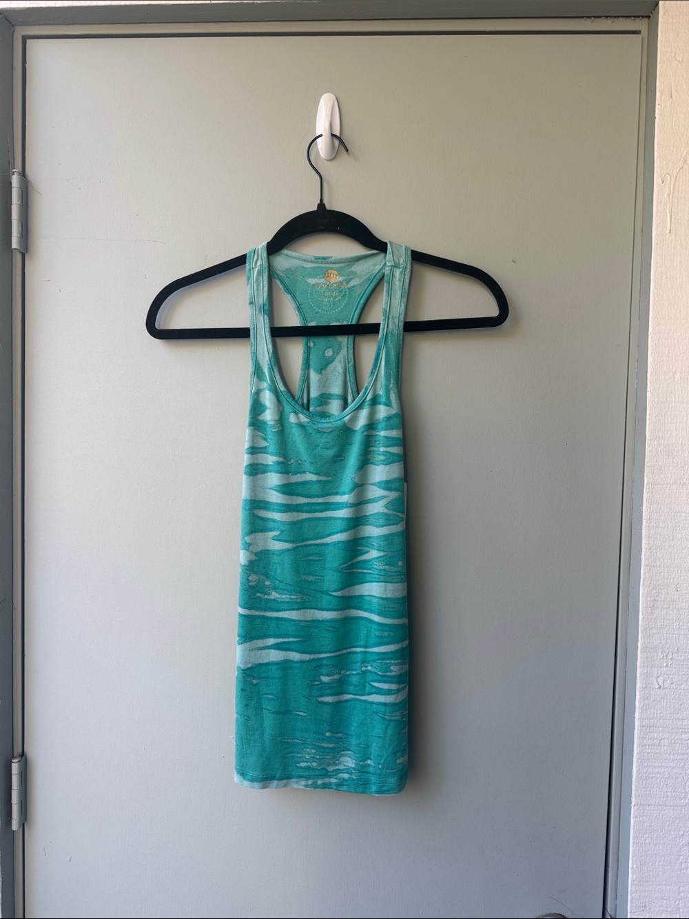 Lily Lotus Teal Wave Racerback Tank